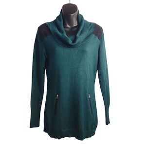 Express Women's Green Cowl Neck Sweater Size M